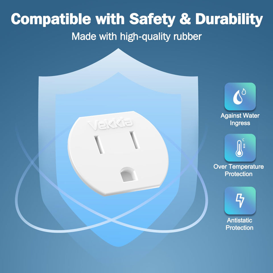 Vekkia Loose Outlet Fix Plug Spacers, Keep Your Loose Socket Jack Snug for Power Plug,Plug Fixer Stickers Prevent Extender, Adapter from Falling Out Easily or Cutting Off Electricity