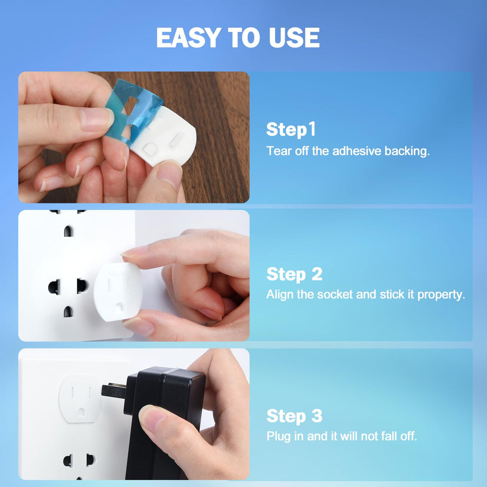 Vekkia Loose Outlet Fix Plug Spacers, Keep Your Loose Socket Jack Snug for Power Plug,Plug Fixer Stickers Prevent Extender, Adapter from Falling Out Easily or Cutting Off Electricity