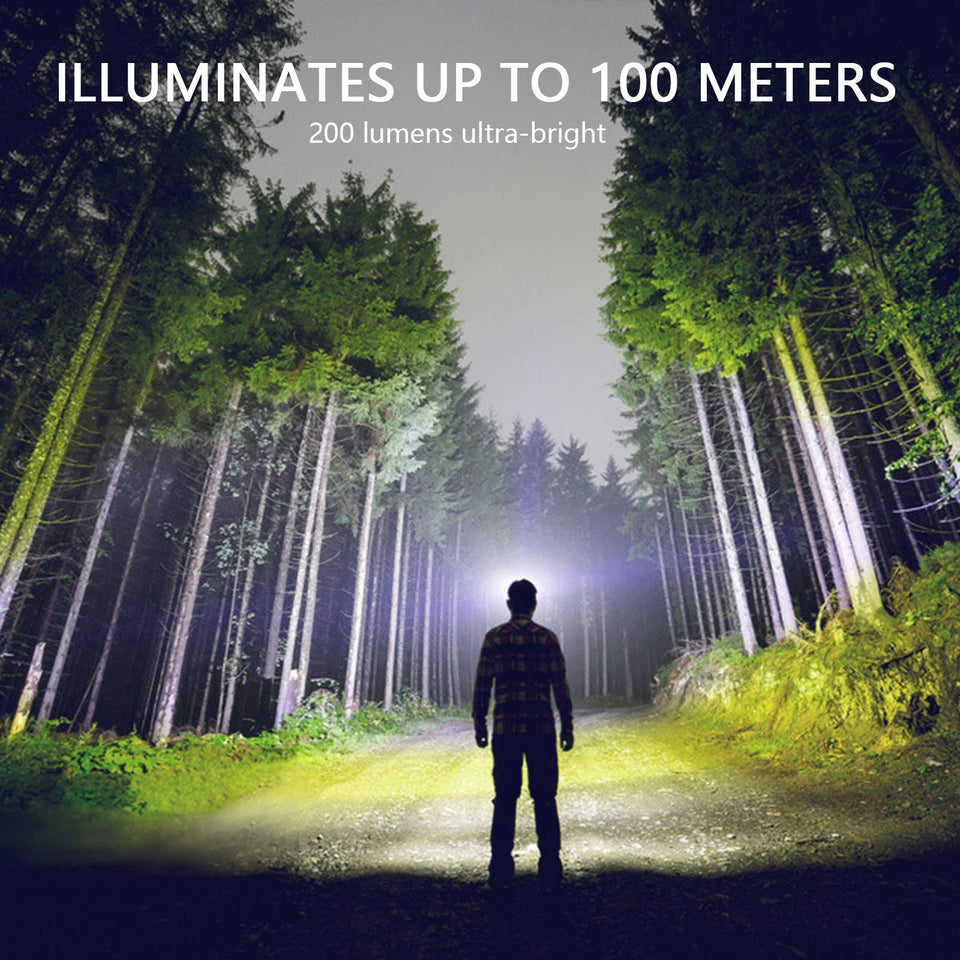 Vekkia Ultra Bright LED Headlamp Flashlight (2 Pack), White and Red Light Headlight with Adjustable Headband, IPX6 Waterproof Head Lamp for Outdoors,Camping,Running,Cycling,Hiking. Batteries Included