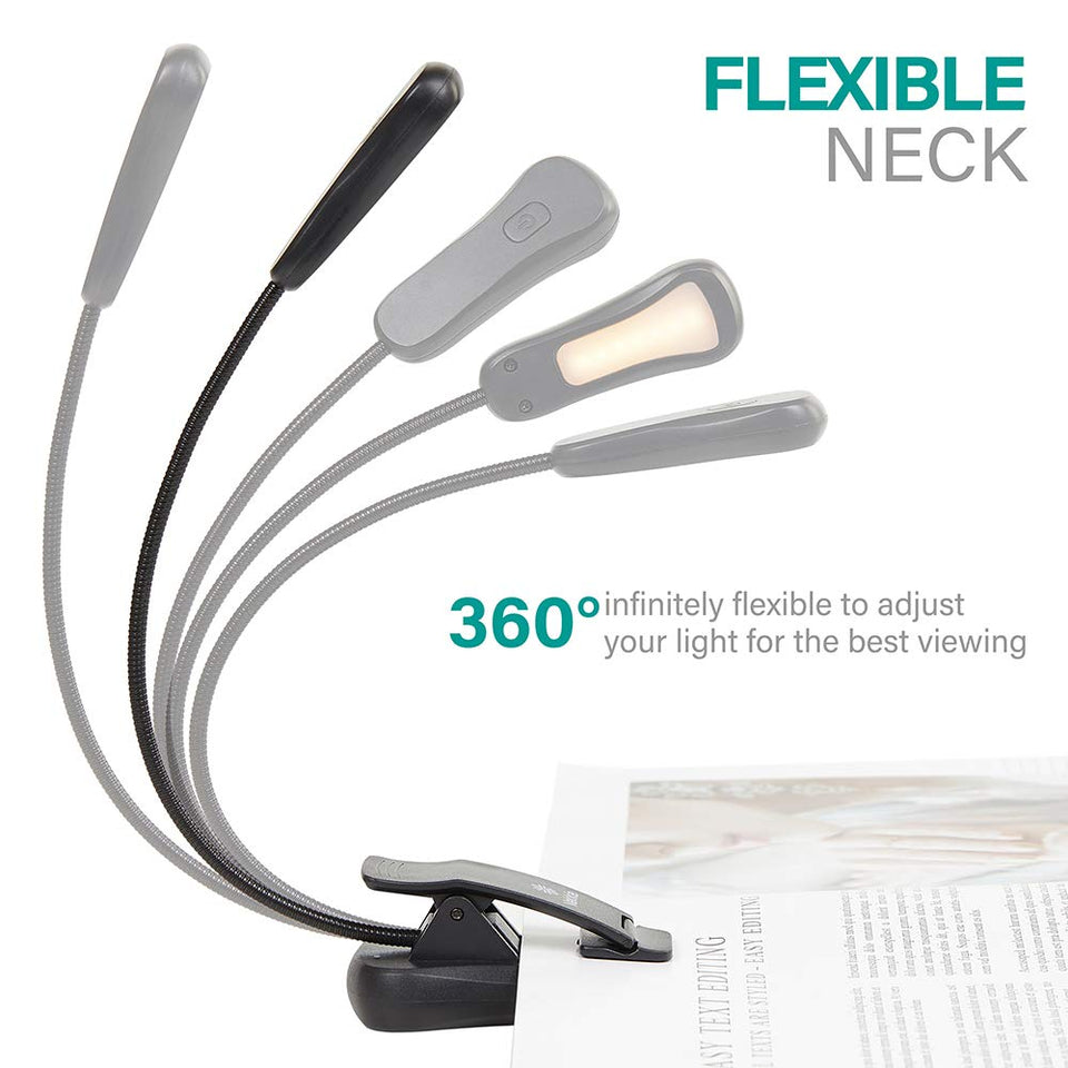Vekkia Amber Rechargeable 7 Led Eye-Care Book Light,Blue Light Blocking Reading Light,3 Levels,1600K for Strain-Free, Healthy Eyes.Up to 70 Hours Reading for Bookworms