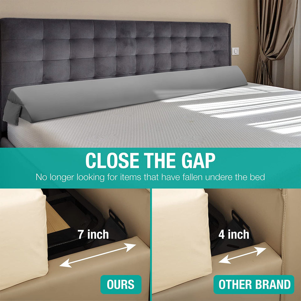 Vekkia Wedge Pillow Headboard/Bed Wedge Pillow for Headboard/Bed Gap Filler/Headboard Pillow,Pillow Wedge for Headboard Gap(0-6"),Stop Loosing Your Pillows,Phone