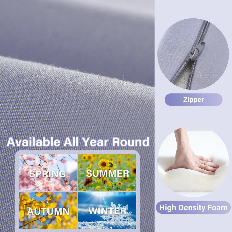 Vekkia King Size Bed Wedge Pillow for Headboard Gap, Mattress Gap Filler W/Big Pockets, Triangle Bloster Pillow, Bed Gap Filler to Close The Gap (0-6") Between Your Headboard and Mattress