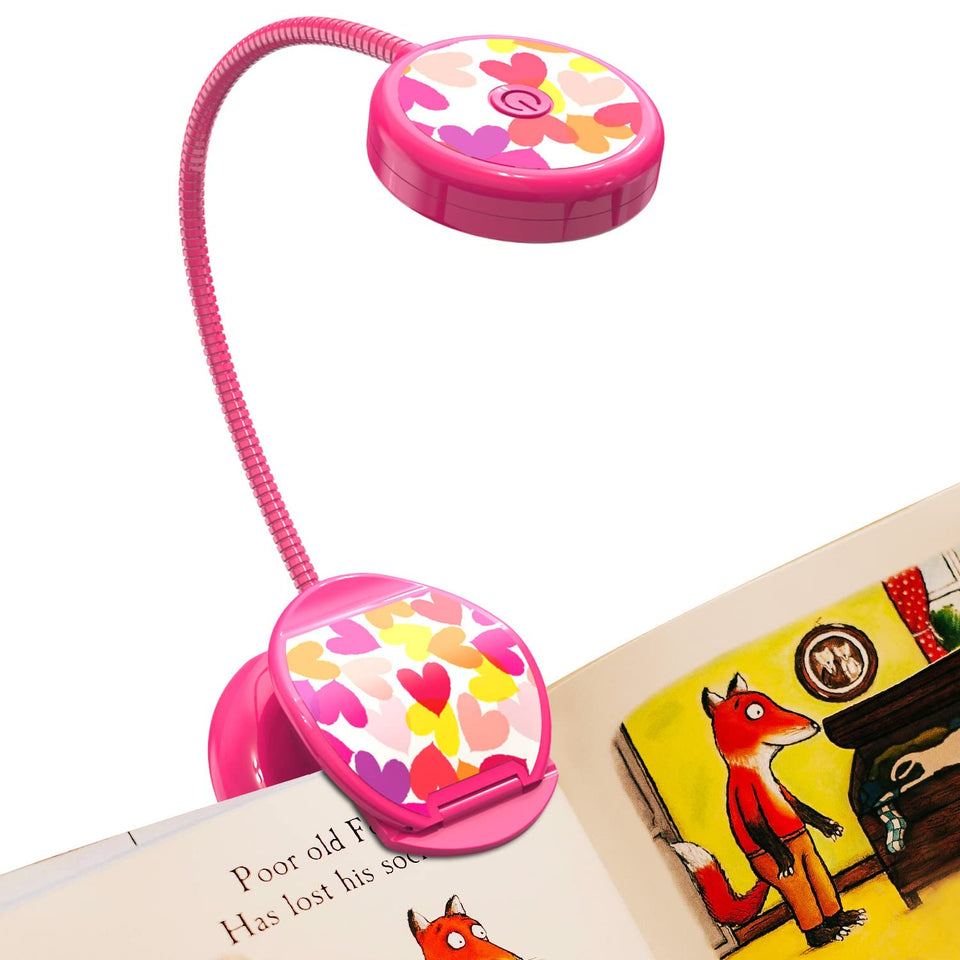 Vekkia Cute Rechargeable Book Light, Eye-Care Clip on Reading Lights for Reading in Bed, 3 Colors & 3 Brightness, 1.8oz Light Weight, Up to 40 Hours Reading, Great Gifts for Kids & Readers