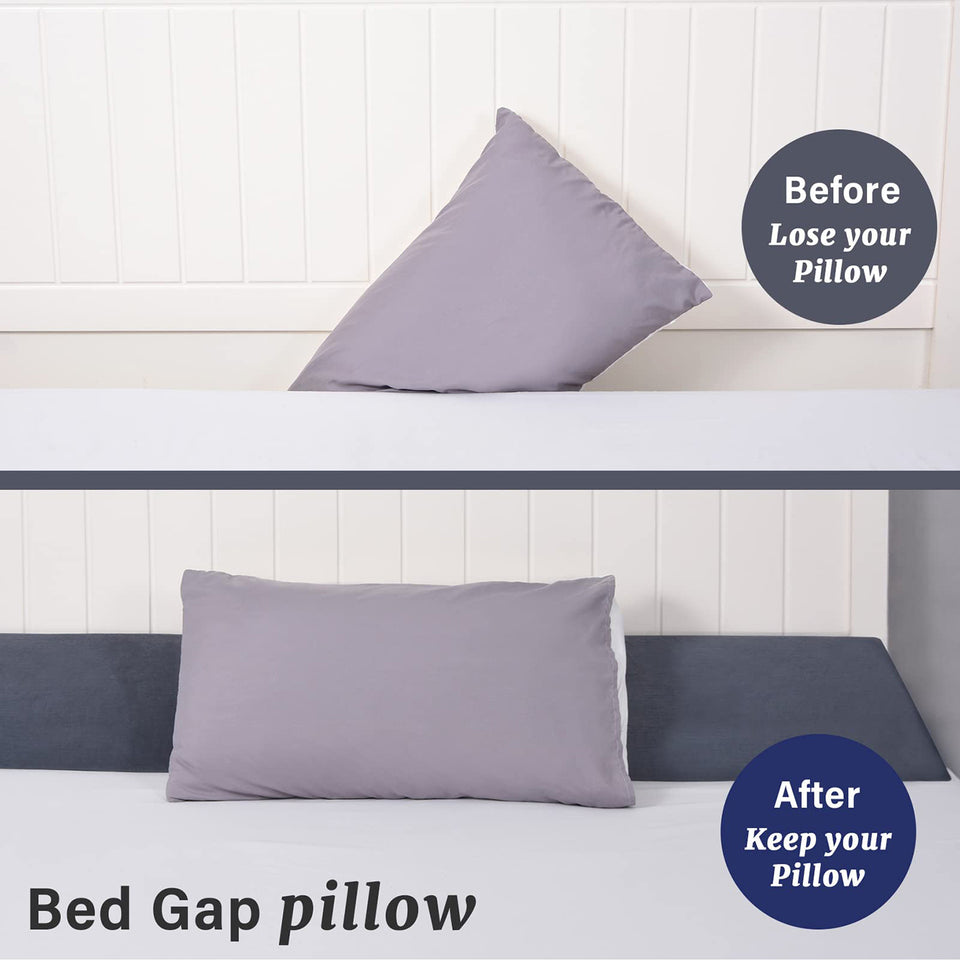 Vekkia Bed Wedge Pillow/Headboard Pillow/Mattress Gap Filler,Bed Heaboard Gap Filler to Fill Gap (0-5.5") Between headboard and Mattress for Better Sleep