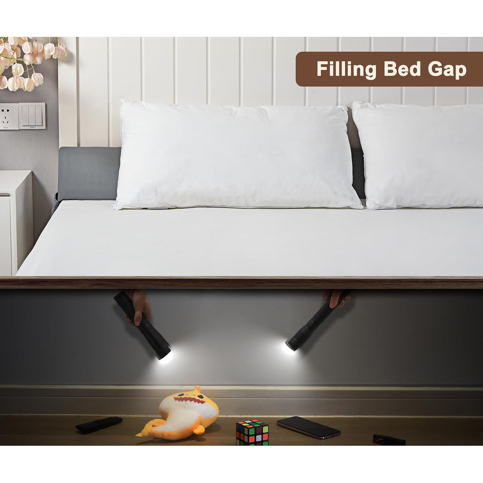 Vekkia Bed Wedge Pillow/Headboard Pillow/Foam Mattress Wedge,Bed Gap Filler to Close Gap (0-3.5") Between Headboard and Mattress