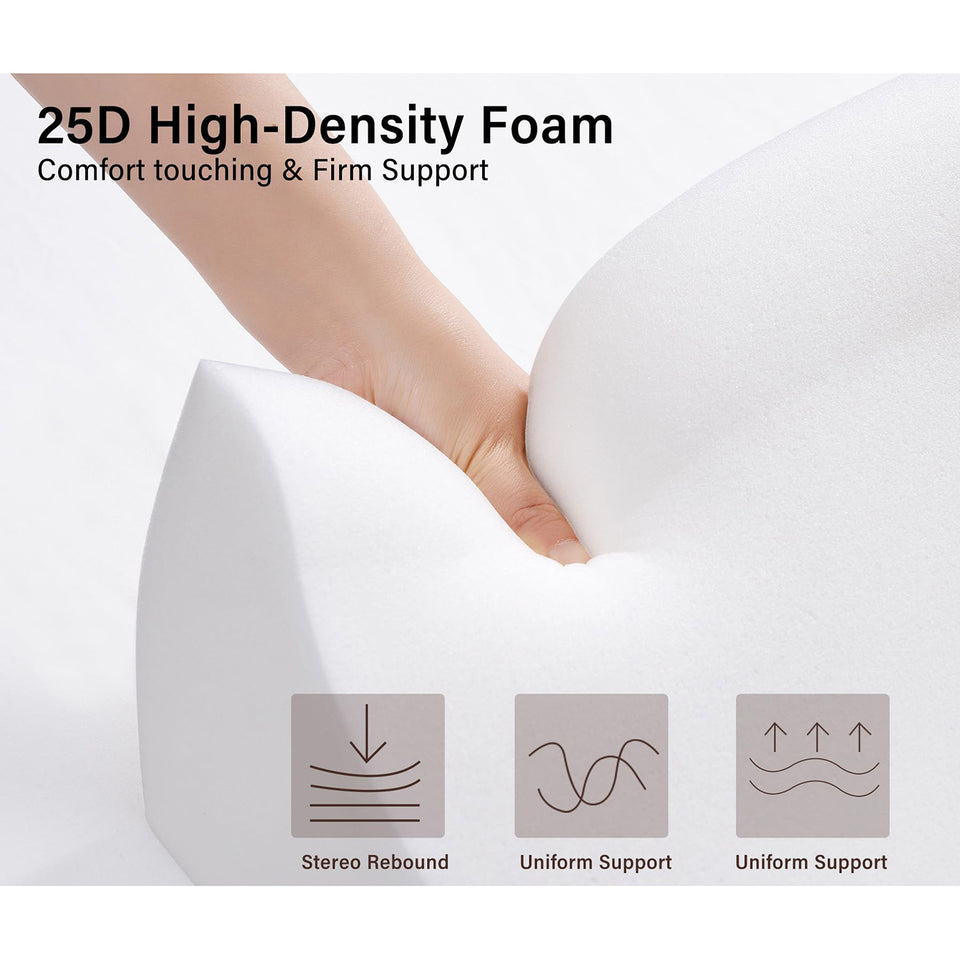 Vekkia Bed Wedge Pillow/Headboard Pillow/Foam Mattress Wedge,Bed Gap Filler to Close Gap (0-3.5") Between Headboard and Mattress