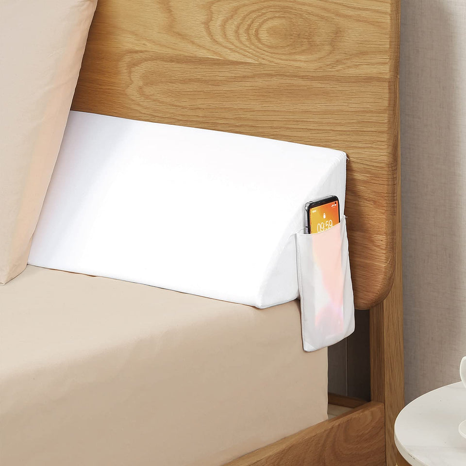 Vekkia Bed Wedge Pillow for Headboard/Wedge Pillow Headboard/Bed Gap Filler/Headboard Pillow,Pillow Wedge for Headboard Gap Between Mattress and Headboard,Stop Loosing Your Pillows