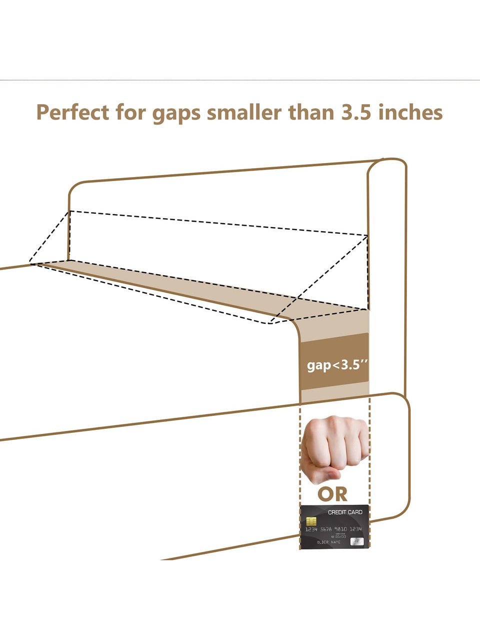 Vekkia Bed Wedge Pillow for Headboard/Wedge Pillow Headboard/Bed Gap Filler/Headboard Pillow,Pillow Wedge for Headboard Gap,Stop Loosing Your Pillows,Phone&Glasses