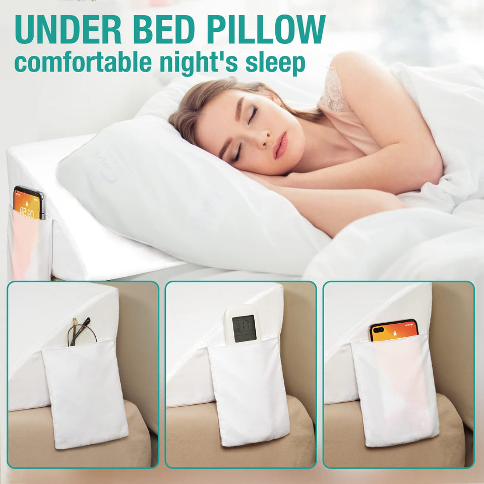 Vekkia Bed Wedge Pillow for Headboard/Wedge Pillow Headboard/Bed Gap Filler/Headboard Pillow,Pillow Wedge for Headboard Gap Between Mattress and Headboard,Stop Loosing Your Pillows
